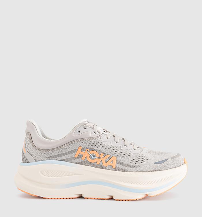 HOKA Bondi 9 Trainers River Rock Grey Mineral Ore