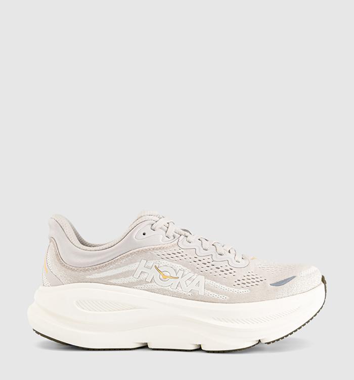 HOKA Bondi 9 Trainers River Rock Grey Alabaster F