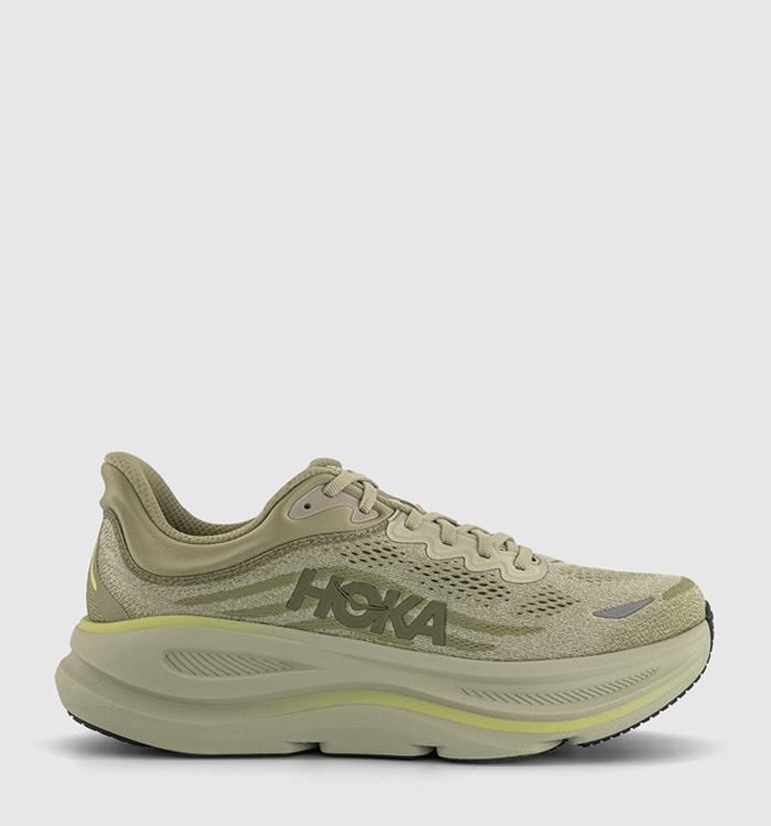 HOKA Bondi 9 Trainers Grassland Oyster Mushroom