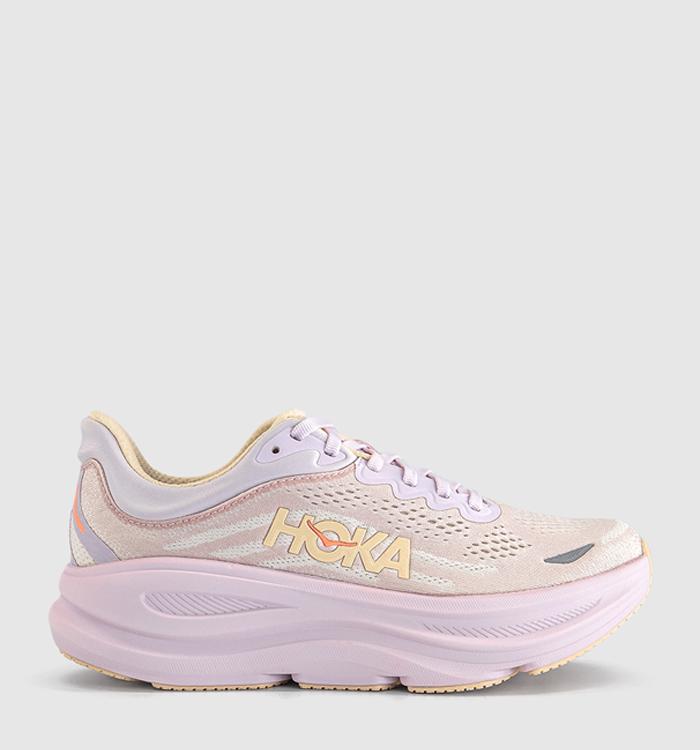 HOKA Bondi 9 Trainers Lilac Cream Tangerine Glow F