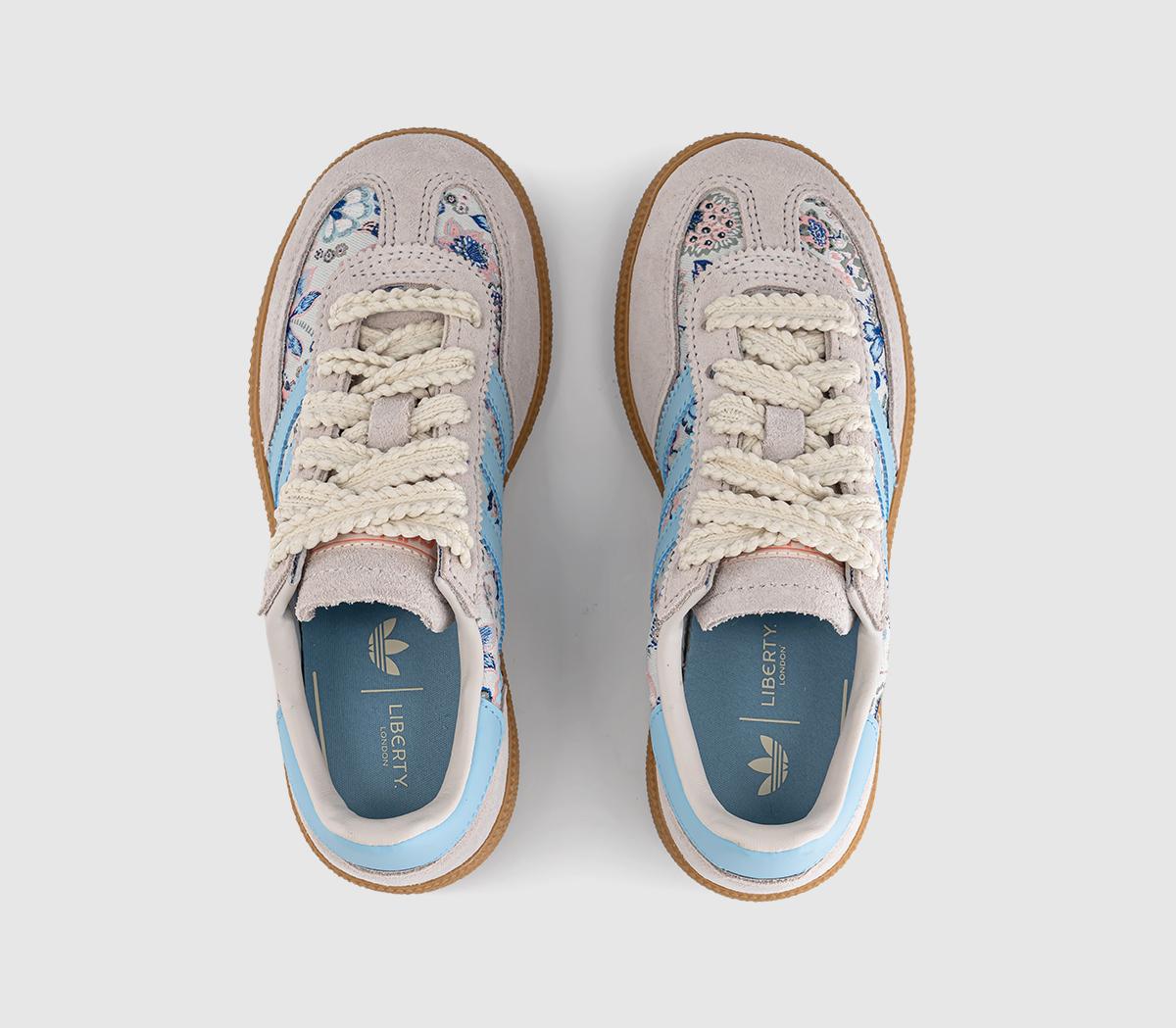 adidasAdidas x Liberty Handball Spezial Youth TrainersLiberty Off White Icey Blue