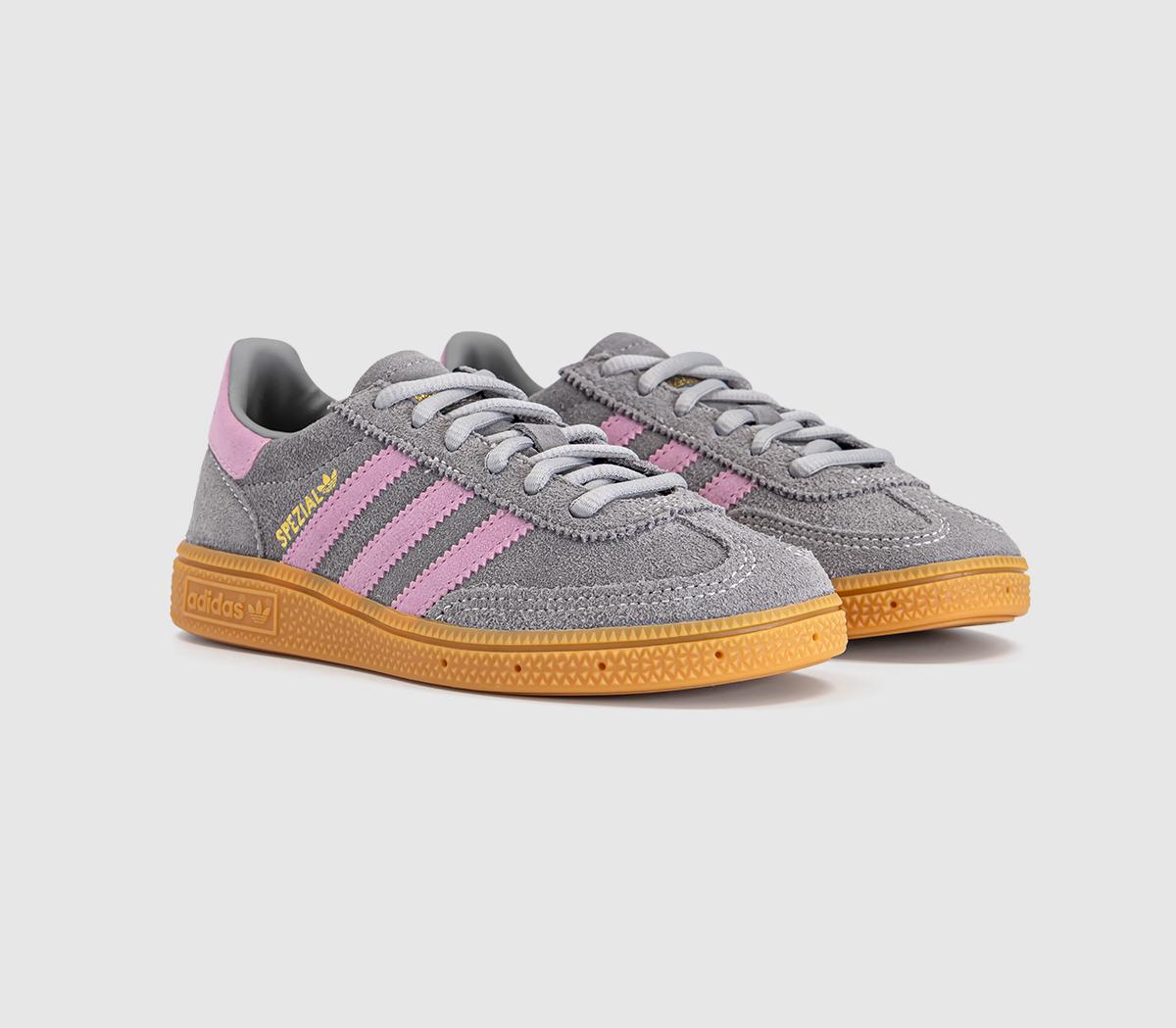 Adidas Handball Spezial  Trainers Pink Grey in Kids  Size 1 , Office Shoes