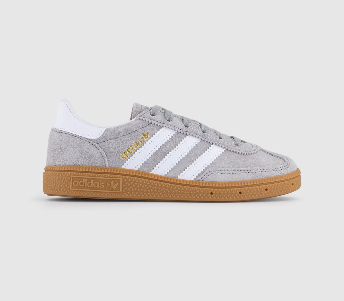 Adidas Handball Spezial  Trainers White Gum Grey in Kids  Size 12 , Office Shoes
