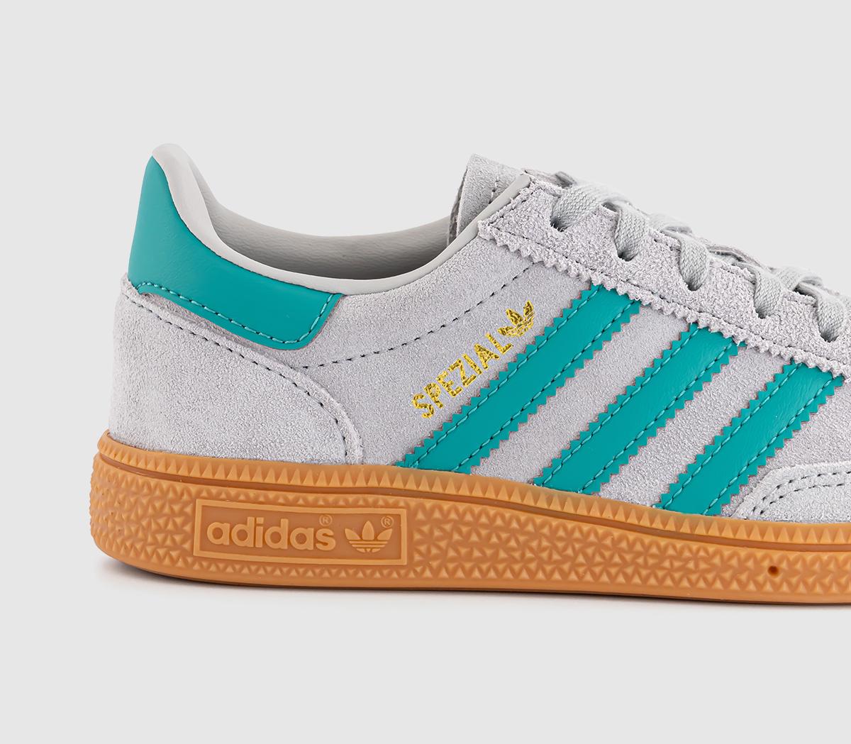 adidasHandball Spezial Youth Trainers adidasHandball Spezial Youth TrainersGrey Pure Teal Gum
