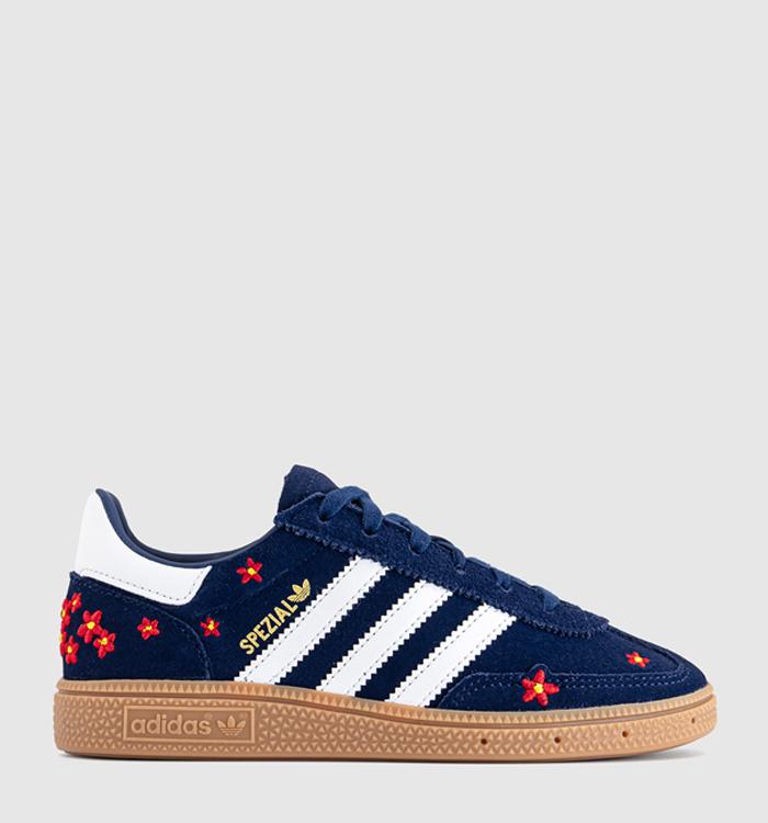 adidas Handball Spezial Youth Trainers Dark Blue Red White Flower Gum