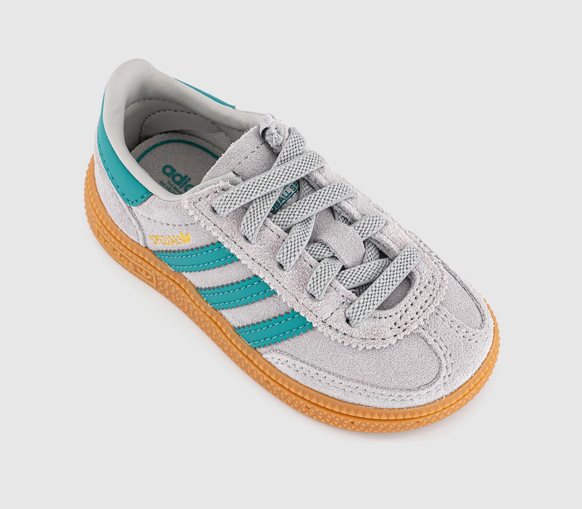adidasHandball Spezial Infant TrainersGrey Pure Teal Gum