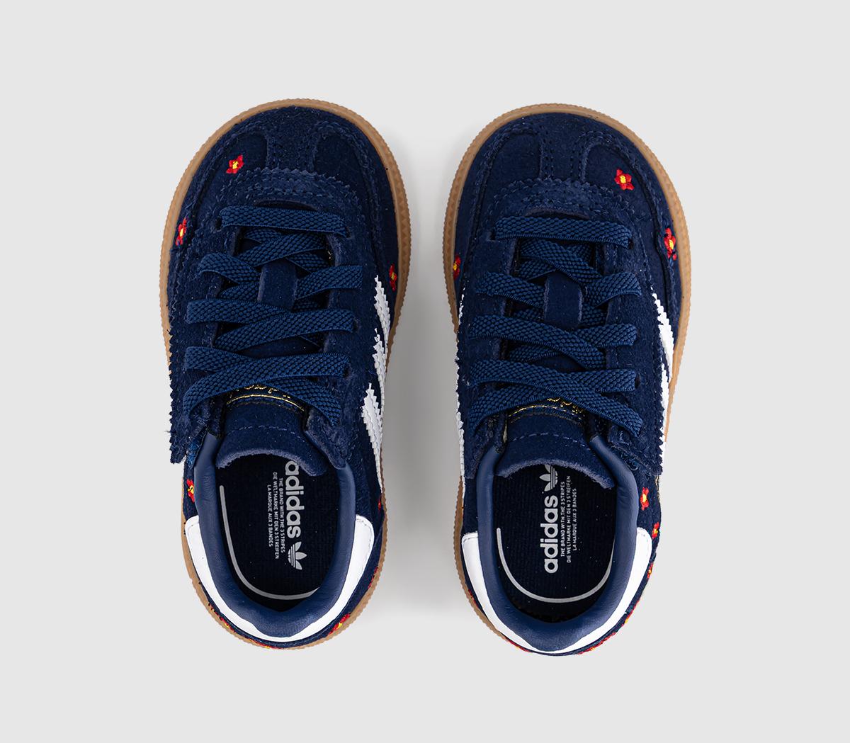 adidasHandball Spezial Infant TrainersDark Blue Red White Flower Gum