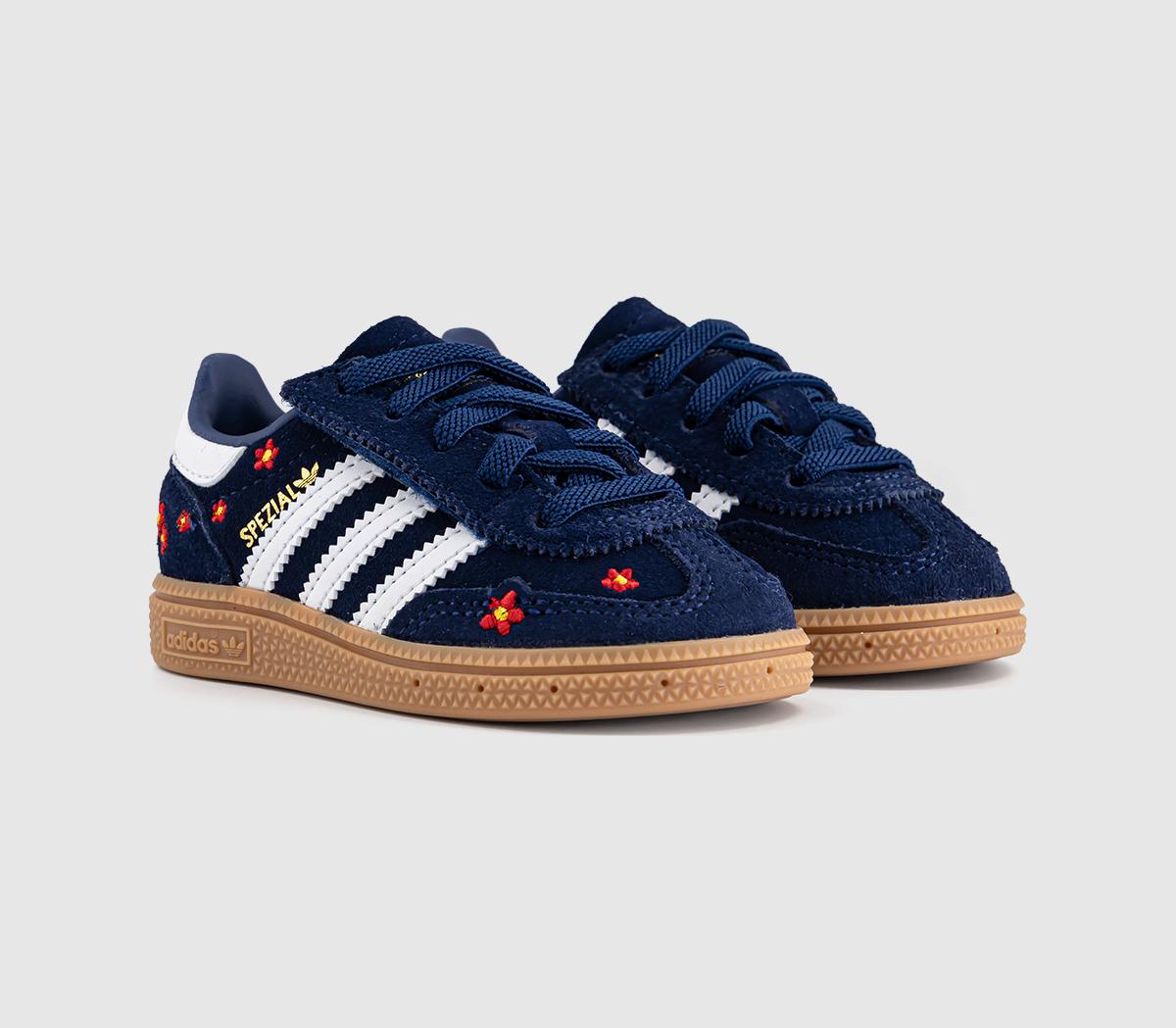adidasHandball Spezial Infant TrainersDark Blue Red White Flower Gum