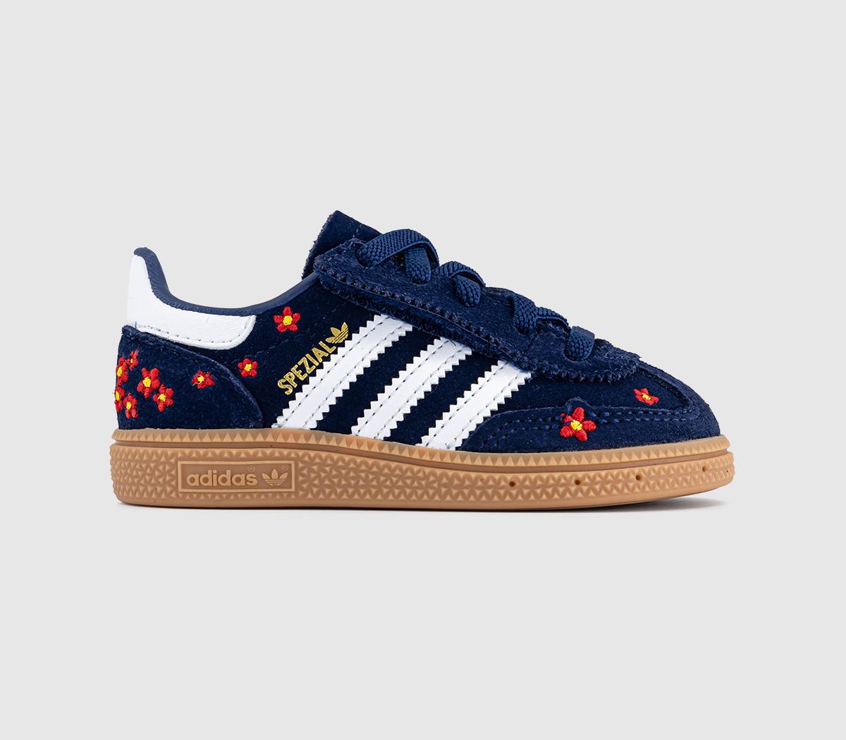 adidasHandball Spezial Infant TrainersDark Blue Red White Flower Gum