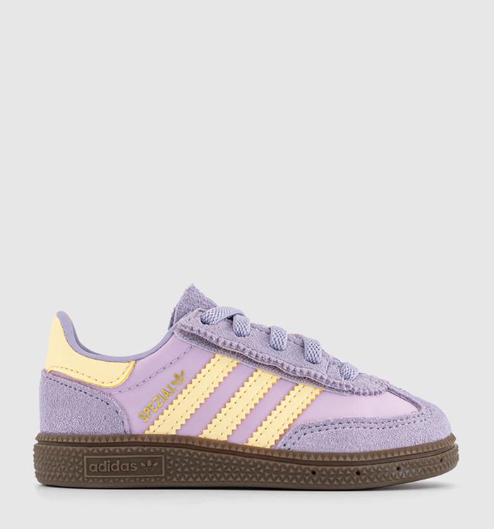 adidas Handball Spezial Infant Trainers Power Plum Bliss Lilac Almost Yelllow