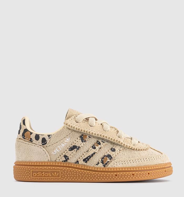 adidas Handball Spezial Infant Trainers Sand Strata White Mesa Leopard