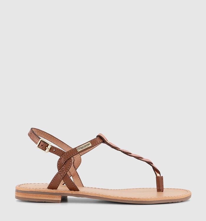Les Tropeziennes Hamsong Toe Thong Sandals Tan