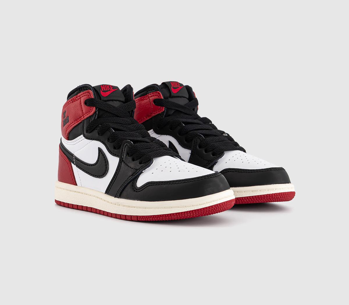 JordanAir Jordan 1 Retro PS TrainersBlack Black University Red White