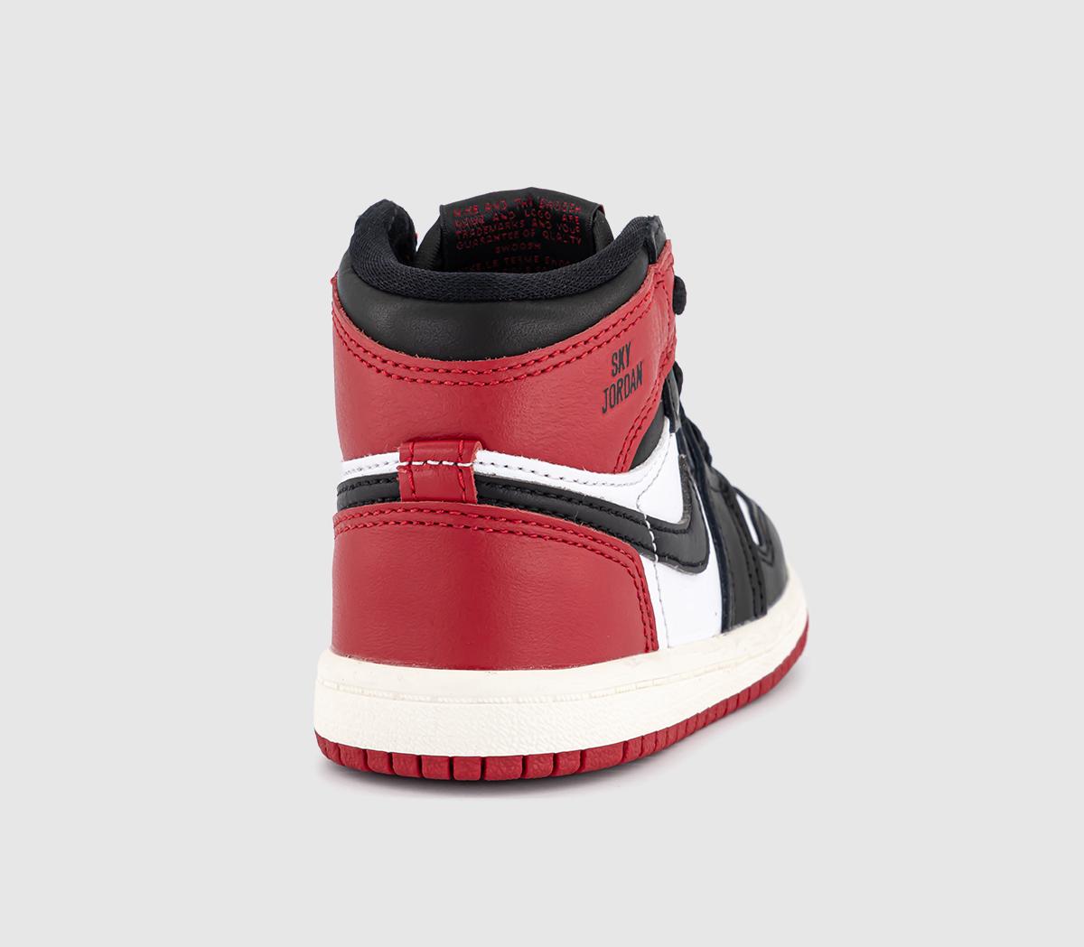 black and red jordans preschool