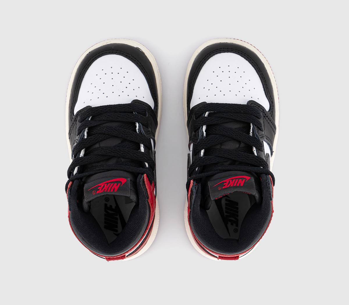 JordanAir Jordan 1 Retro Toddler TrainersBlack Black University Red White