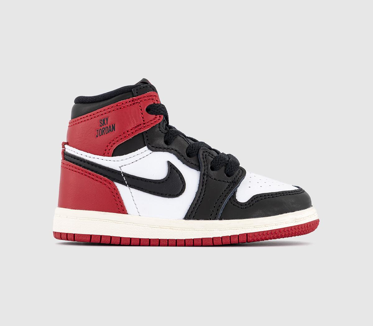 JordanAir Jordan 1 Retro Toddler TrainersBlack Black University Red White