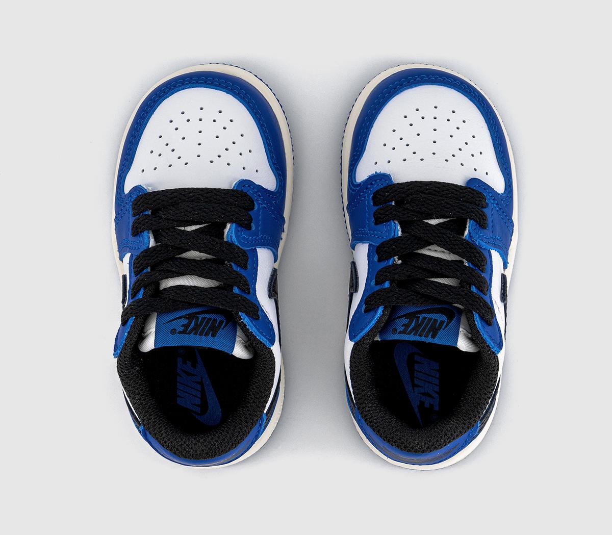 JordanAir Jordan 1 Low OG Toddler TrainersWhite Black Game Royal Sail