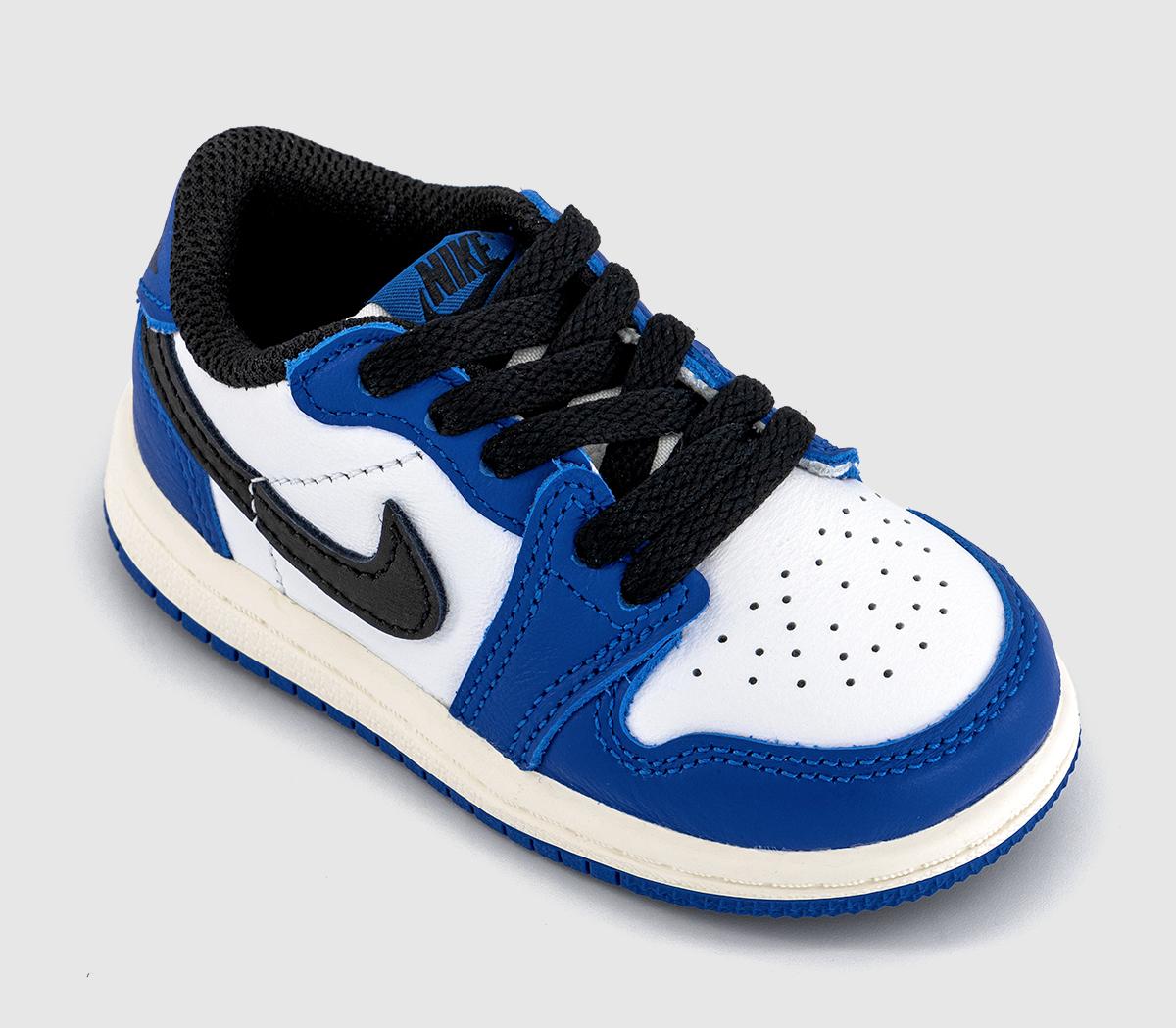 JordanAir Jordan 1 Low OG Toddler TrainersWhite Black Game Royal Sail
