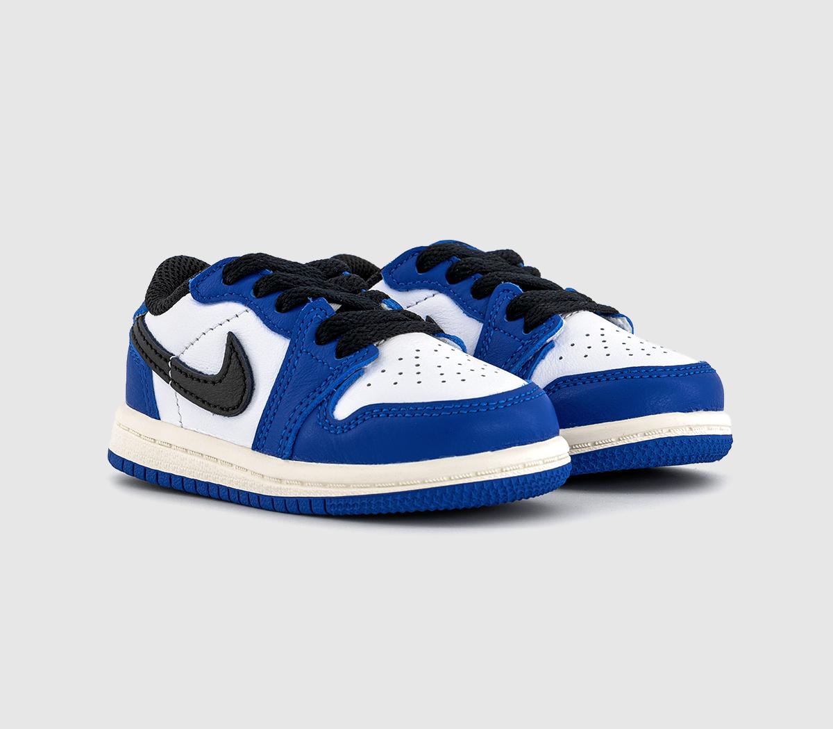 JordanAir Jordan 1 Low OG Toddler TrainersWhite Black Game Royal Sail
