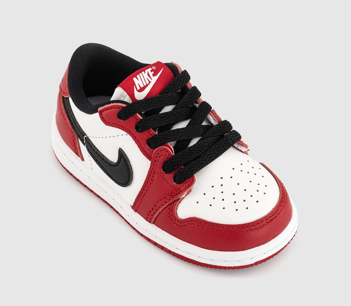 JordanAir Jordan 1 Low OG Toddler TrainersVarsity Red Black Summit White