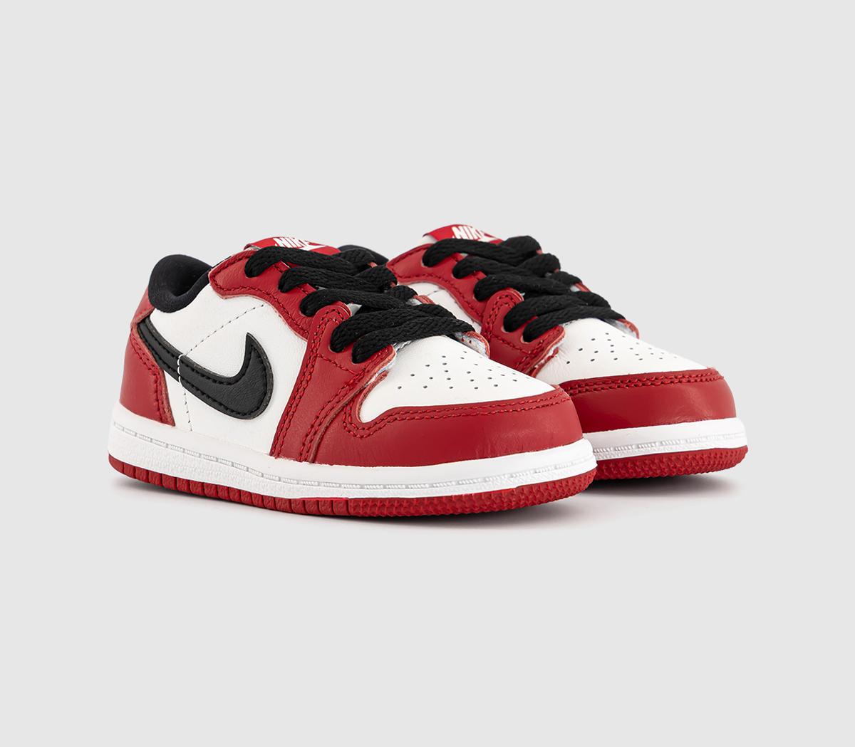 JordanAir Jordan 1 Low OG Toddler TrainersVarsity Red Black Summit White