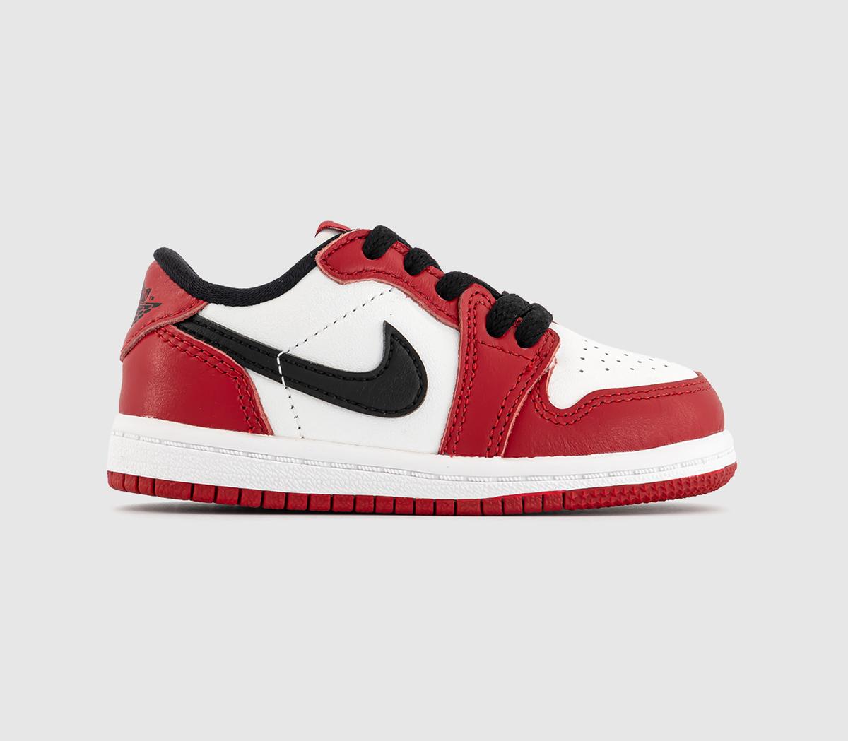 JordanAir Jordan 1 Low OG Toddler TrainersVarsity Red Black Summit White
