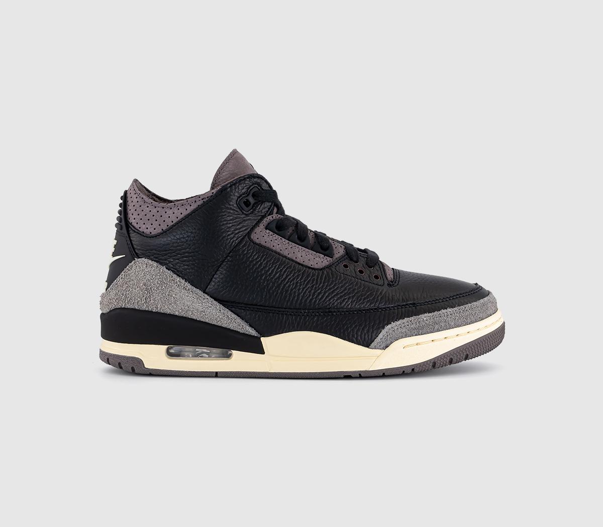 Jordan Air Jordan 3 Retro OG SP Trainers A Ma Maniere Black Black Flat Pewter Violet Ore Unisex Sports