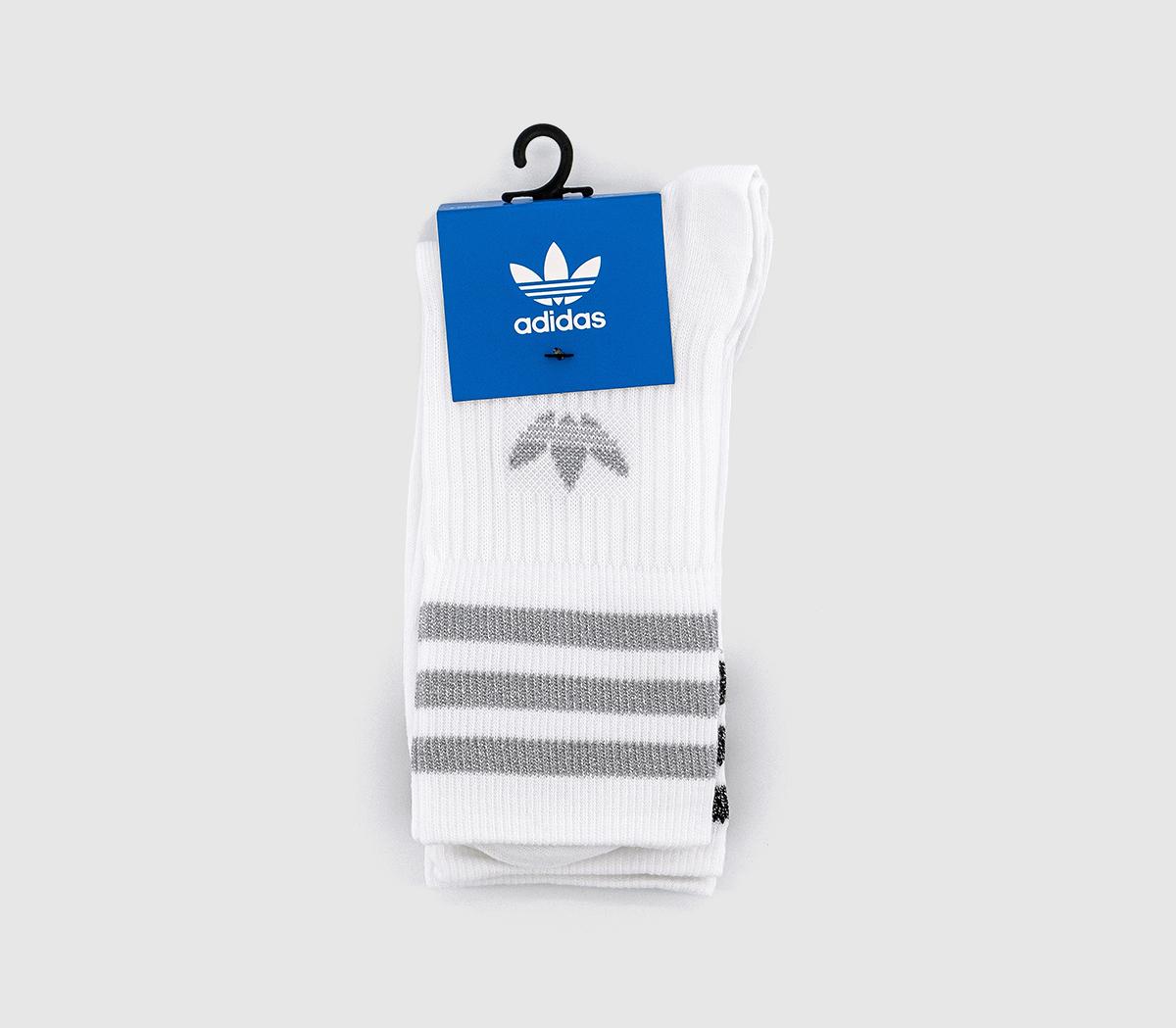 adidasGlitter Crew Socks adidasGlitter Crew SocksWhite Grey Two Black