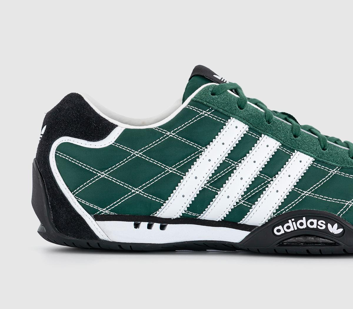 adidasAdiracer Lo TrainersCollegiate Green White Core Black