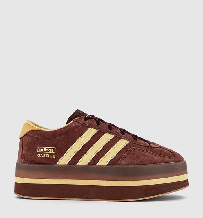 adidas Gazelle Stack Trainers Fox Brown Orange Tint Gum