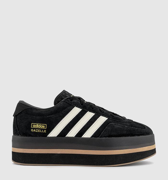 adidas Gazelle Stack Trainers Core Black Cream White Gum