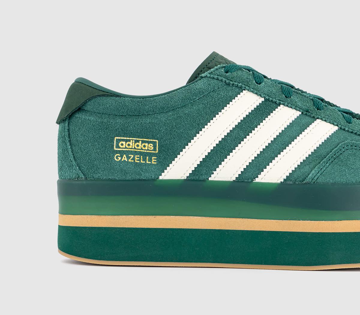 adidas Gazelle Stack Trainers adidas Gazelle Stack Trainers Collegiate Green Gum Cream White