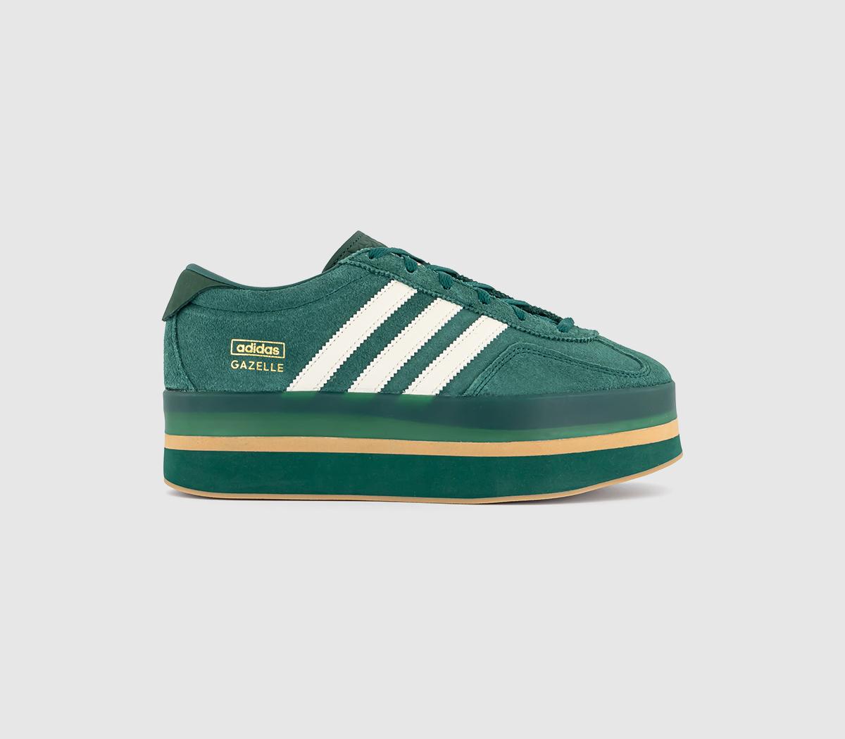 adidasGazelle Stack Trainers adidasGazelle Stack TrainersCollegiate Green Gum Cream White