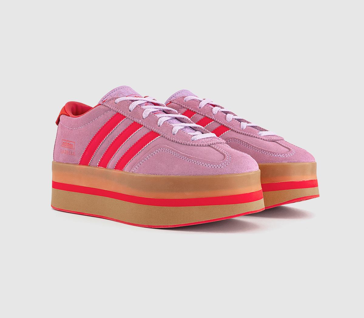 adidasGazelle Stack Trainers adidasGazelle Stack TrainersPink Orange Pink