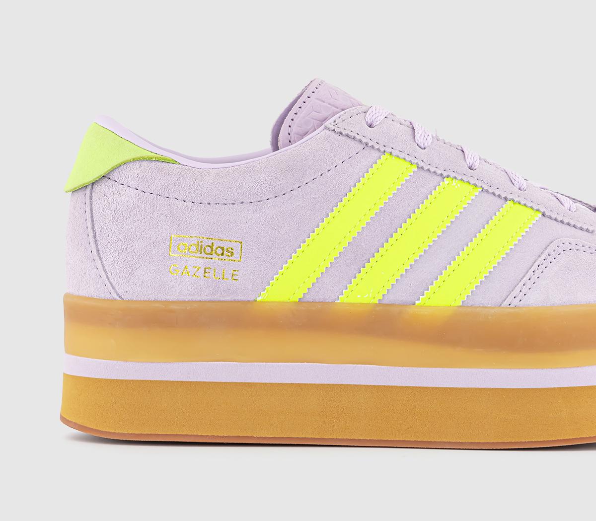 adidasGazelle Stack Trainers adidasGazelle Stack TrainersIce Lavender Solar Yellow Gum