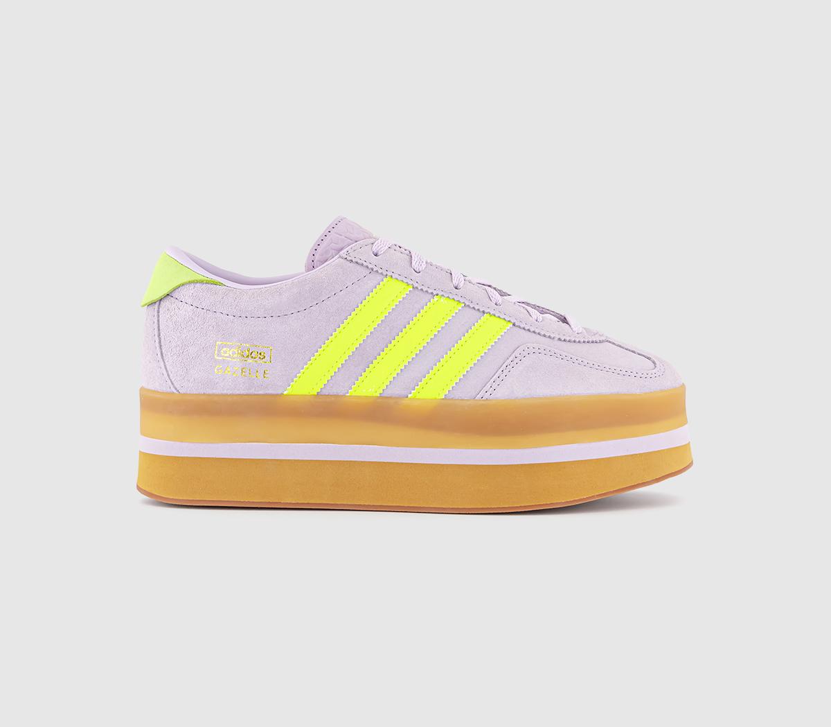 adidasGazelle Stack Trainers adidasGazelle Stack TrainersIce Lavender Solar Yellow Gum
