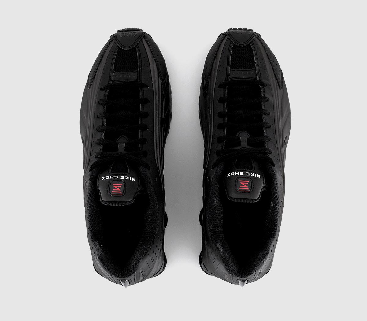 Nike Nike Shox R4 Trainers Nike Nike Shox R4 Trainers Black Black Black Bright Crimson