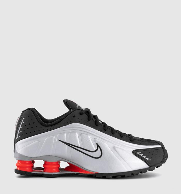 Nike Nike Shox R4 Trainers Metallic Silver Metallic Silver Black