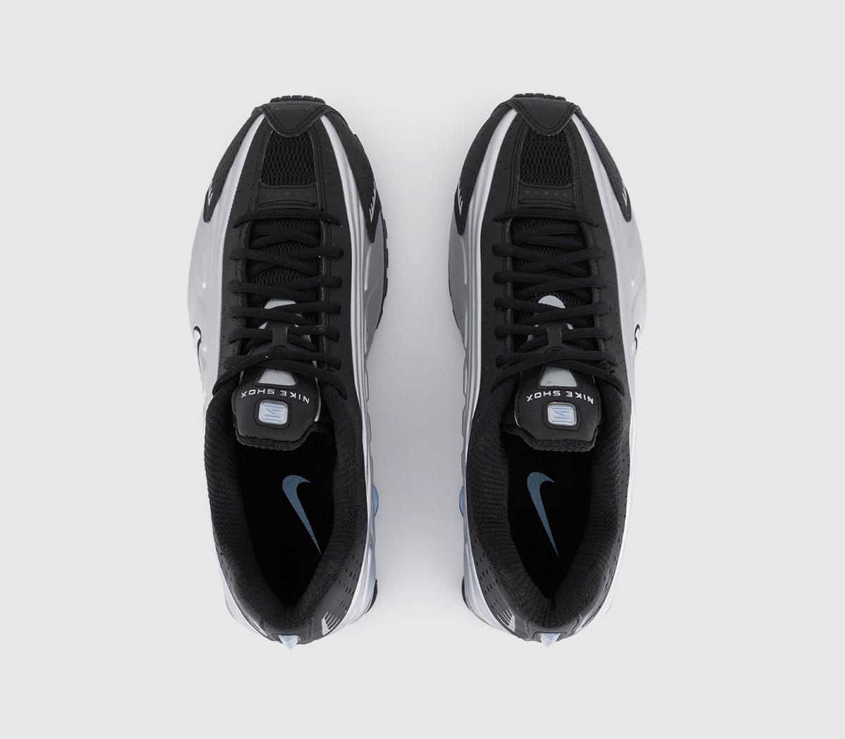 Nike Nike Shox R4 Trainers Nike Nike Shox R4 Trainers Metallic Silve Metallic Silver Black