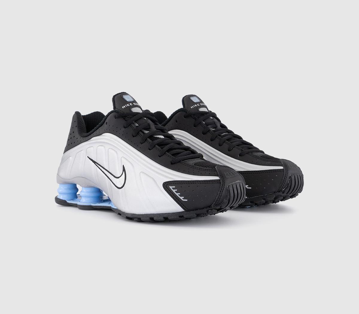 Nike Nike Shox R4 Trainers Nike Nike Shox R4 Trainers Metallic Silve Metallic Silver Black