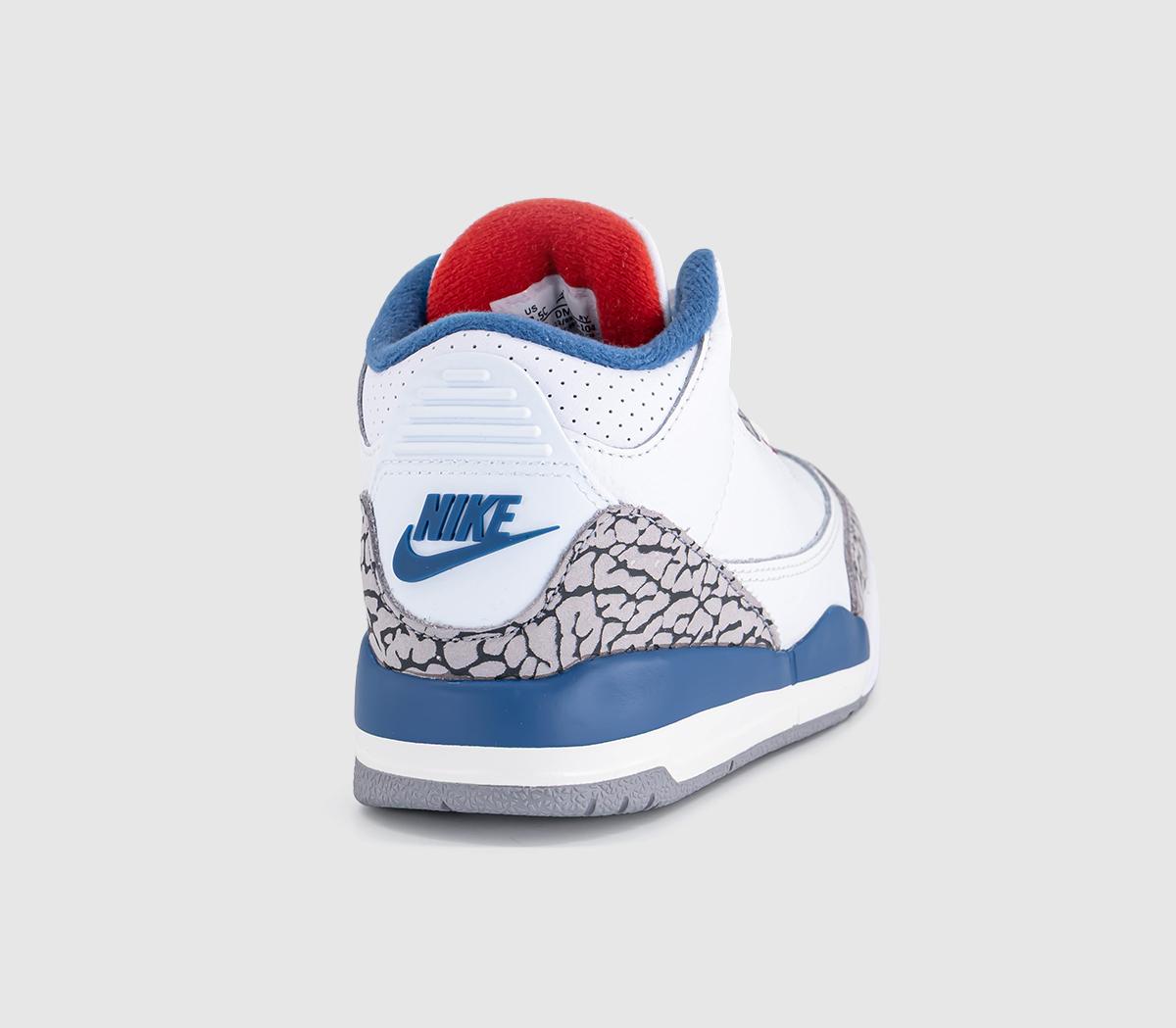 JordanAir Jordan 3 Retro Ps TrainersWhite Grey Blue