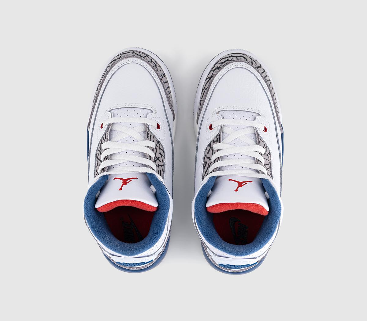JordanAir Jordan 3 Retro Ps TrainersWhite Grey Blue