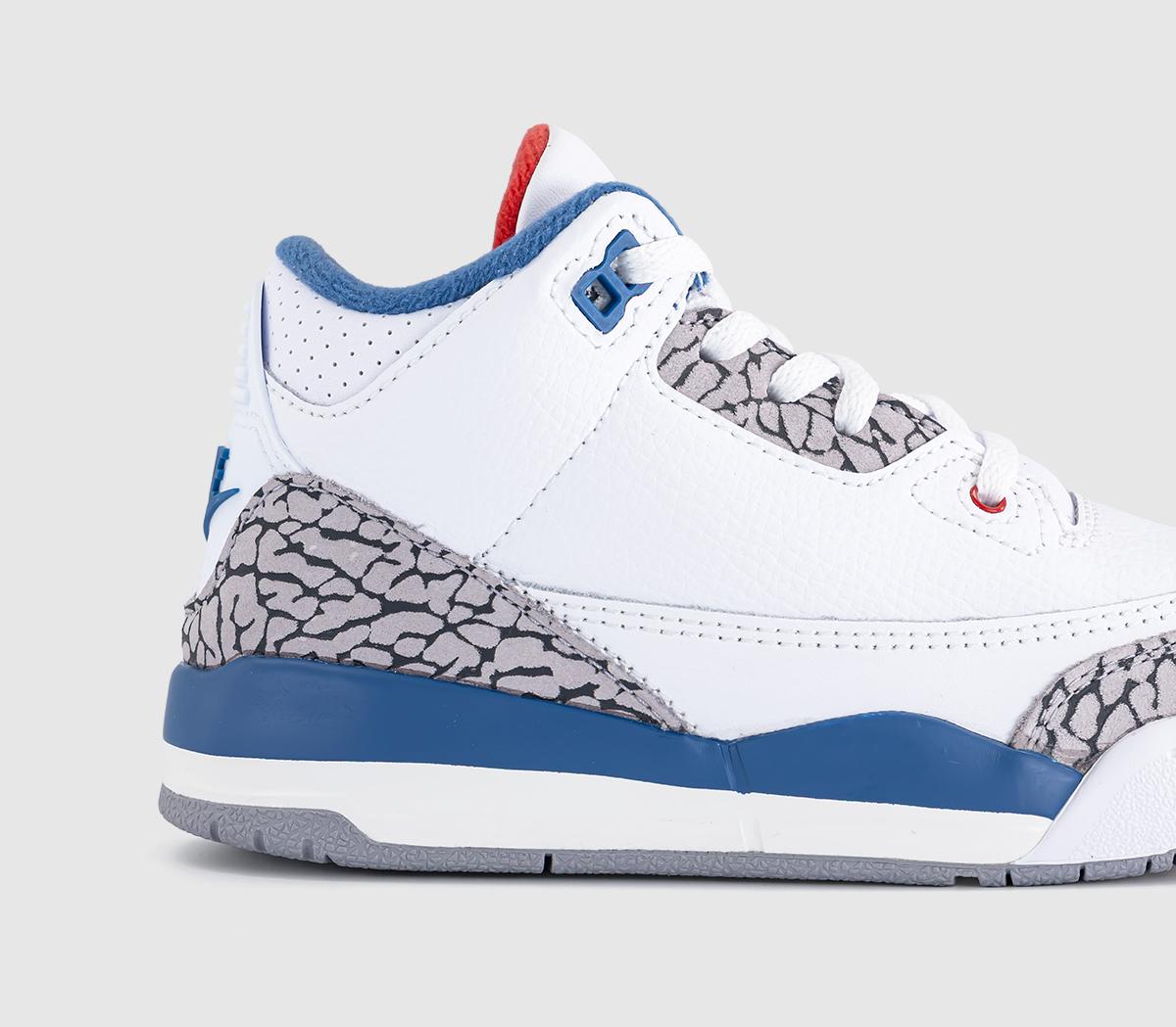 JordanAir Jordan 3 Retro Ps TrainersWhite Grey Blue