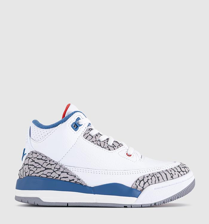 Jordan Air Jordan 3 Retro Ps Trainers White Grey Blue