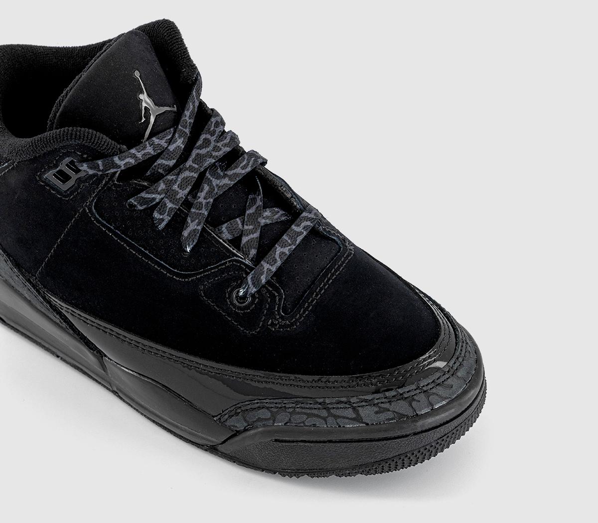 Jordan Air Jordan 3 Retro 'Black Cat' PS Trainers Black Dark