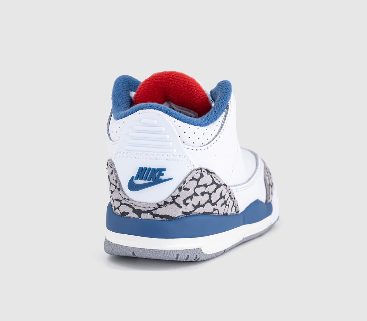 JordanAir Jordan 3 Retro TD TrainersWhite Grey Blue