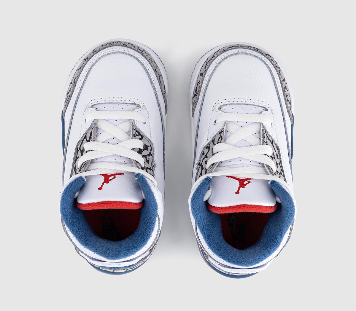 JordanAir Jordan 3 Retro TD TrainersWhite Grey Blue