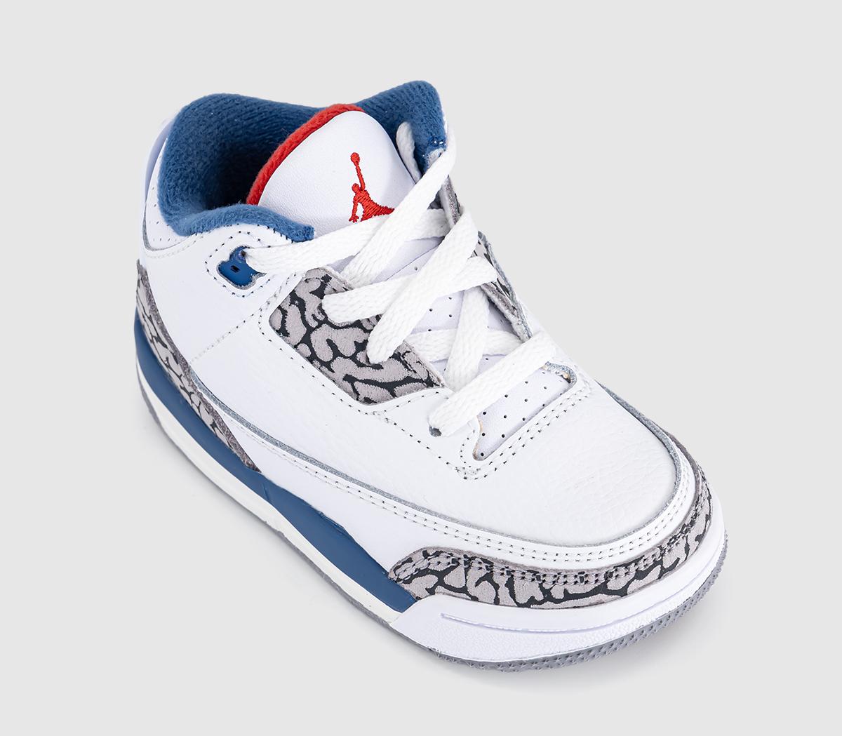 JordanAir Jordan 3 Retro TD TrainersWhite Grey Blue