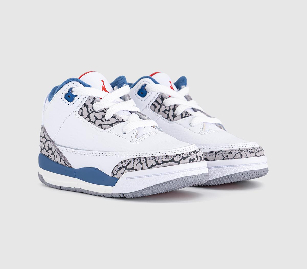 JordanAir Jordan 3 Retro TD TrainersWhite Grey Blue