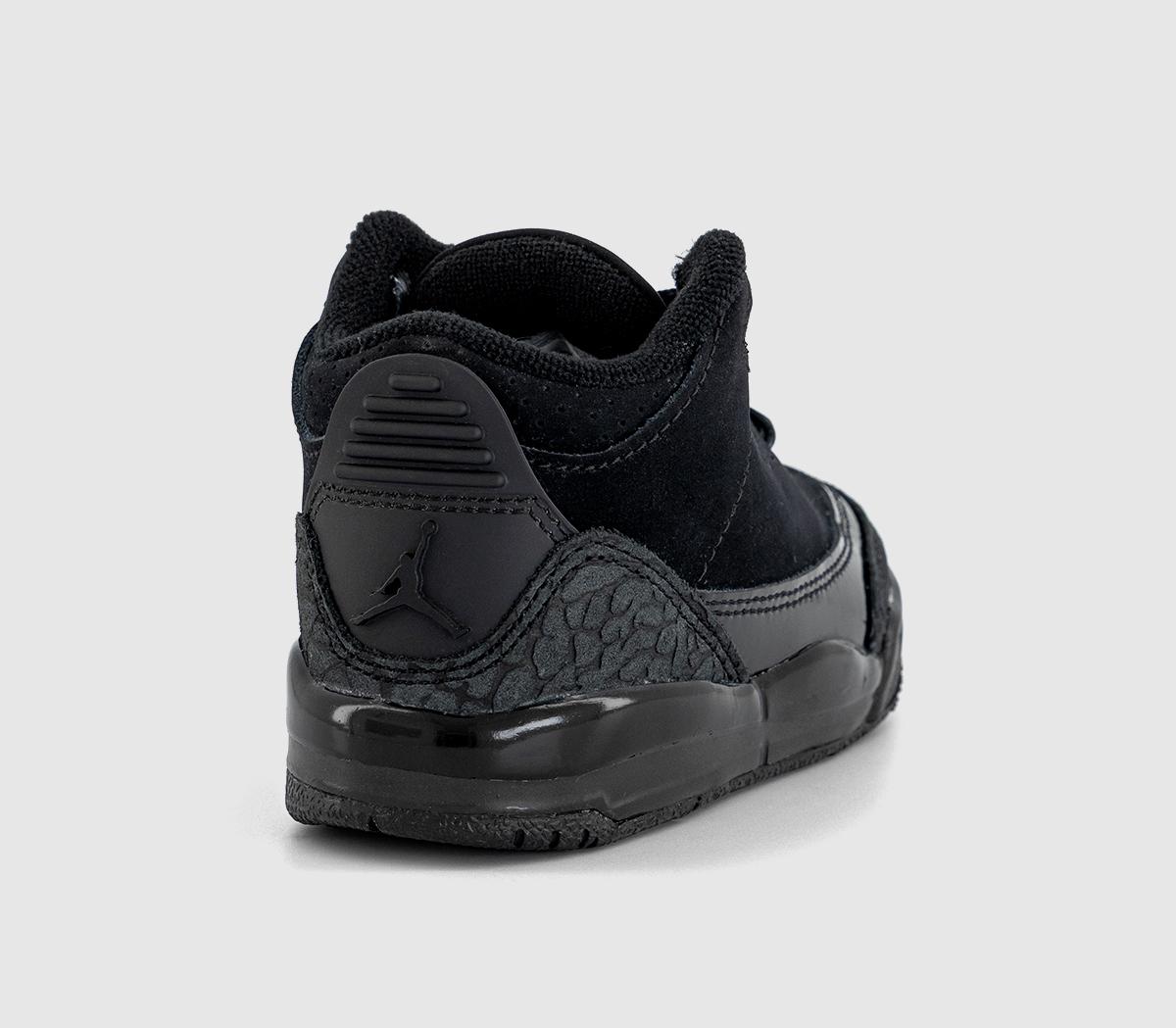 Nike Air Jordan 3 Black Cat Sneakers Mens Size 10.5 Black